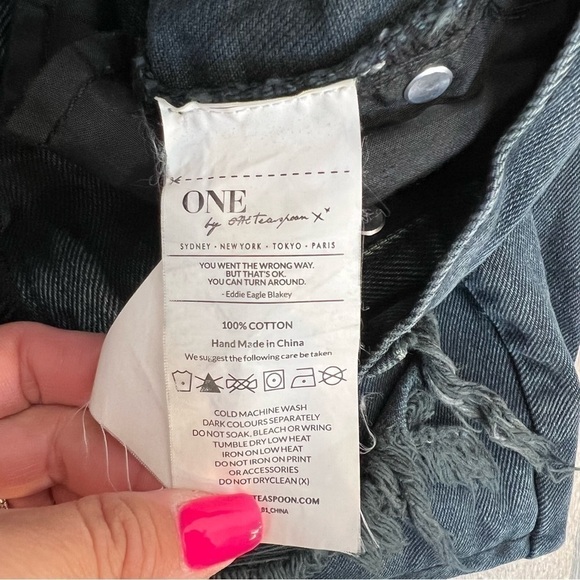 ❄️ ONE Teaspoon Fox Black Distressed Awesome Baggies Jean - Picture 8 of 10